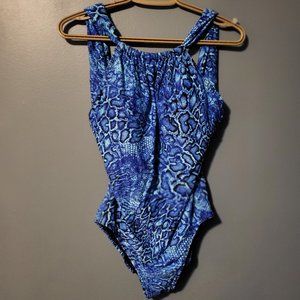 Blue leopard- One piece bathing suit